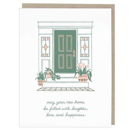 Smudge Ink - Green Door New Home Card