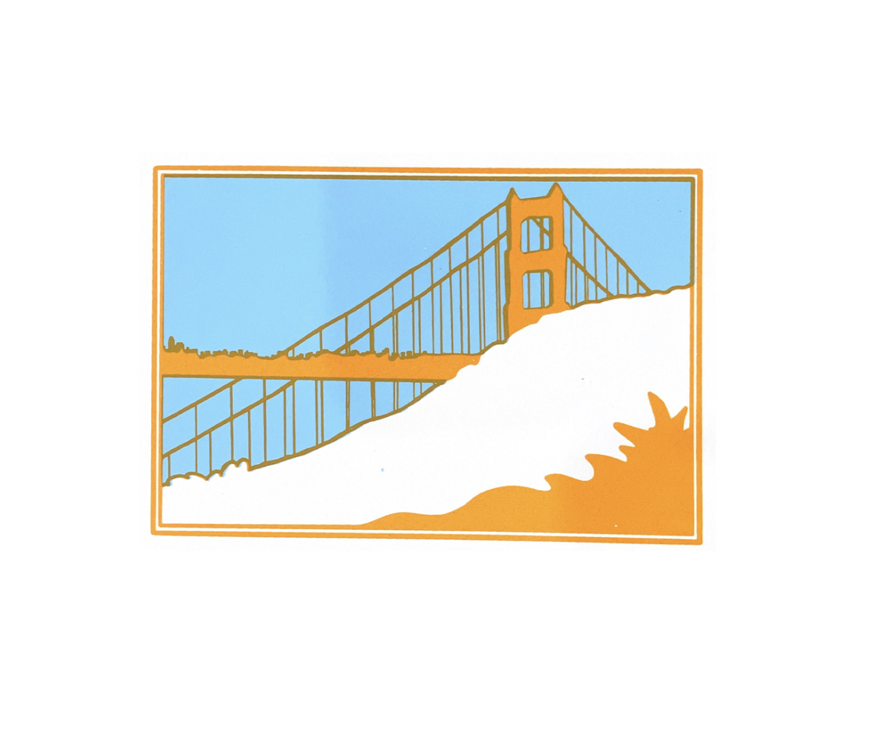 Anne M Breedlove - Screenprint - Golden Gate