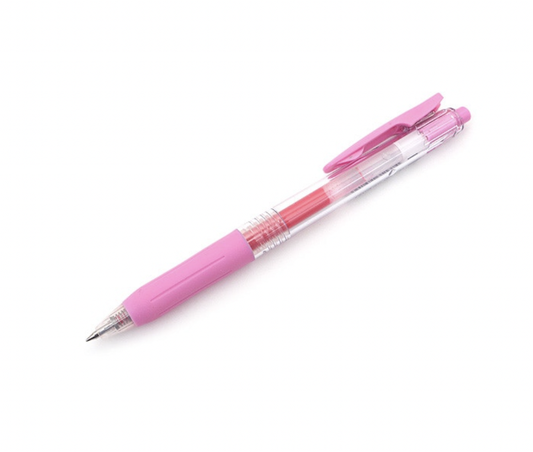 Zebra Sarasa Clip Gel Retractable 0.5mm Pen - Light Pink