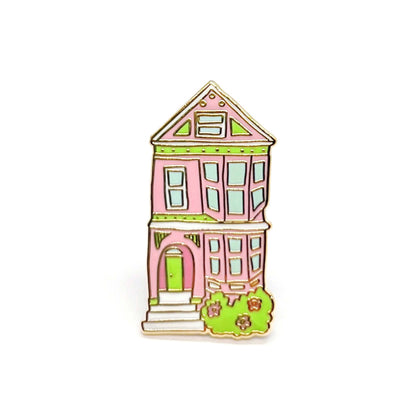 Brenna Daugherty Illustration - San Francisco Pink House Enamel Pin