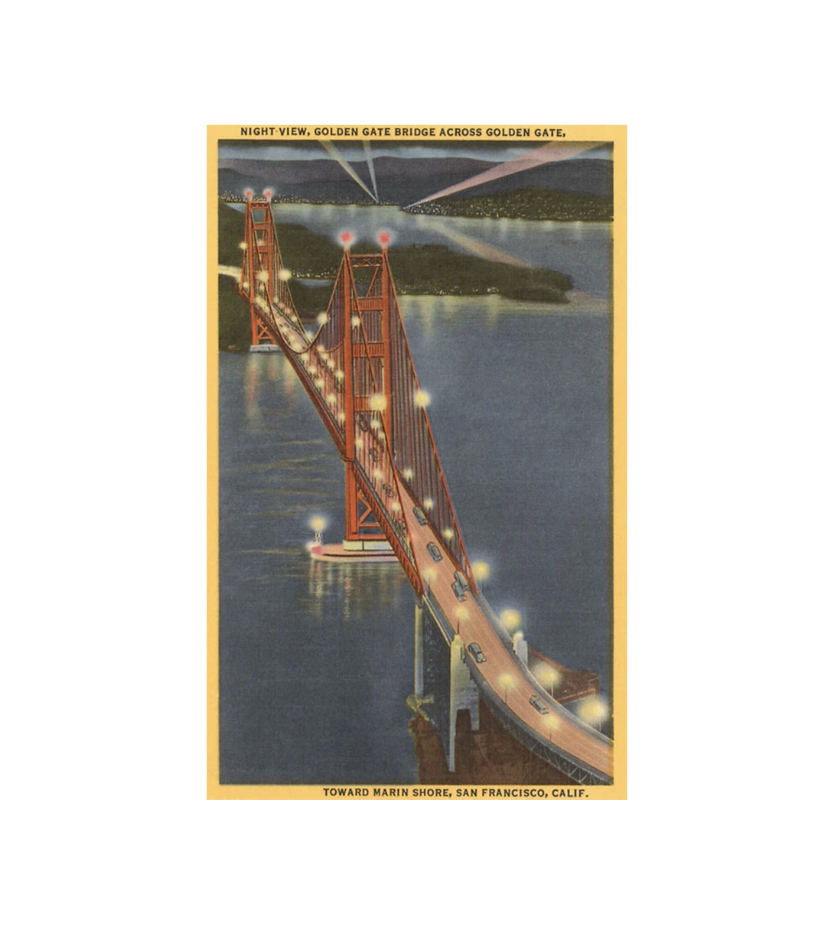 Found Image - GOLDEN GATE BRIDGE Postcard Booklet -