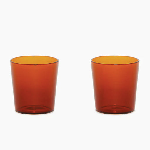 Graf Lantz - Set of 2 Glass Tumblers - Burnt Orange