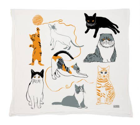 Claudia Pearson - Cat Tea Towel