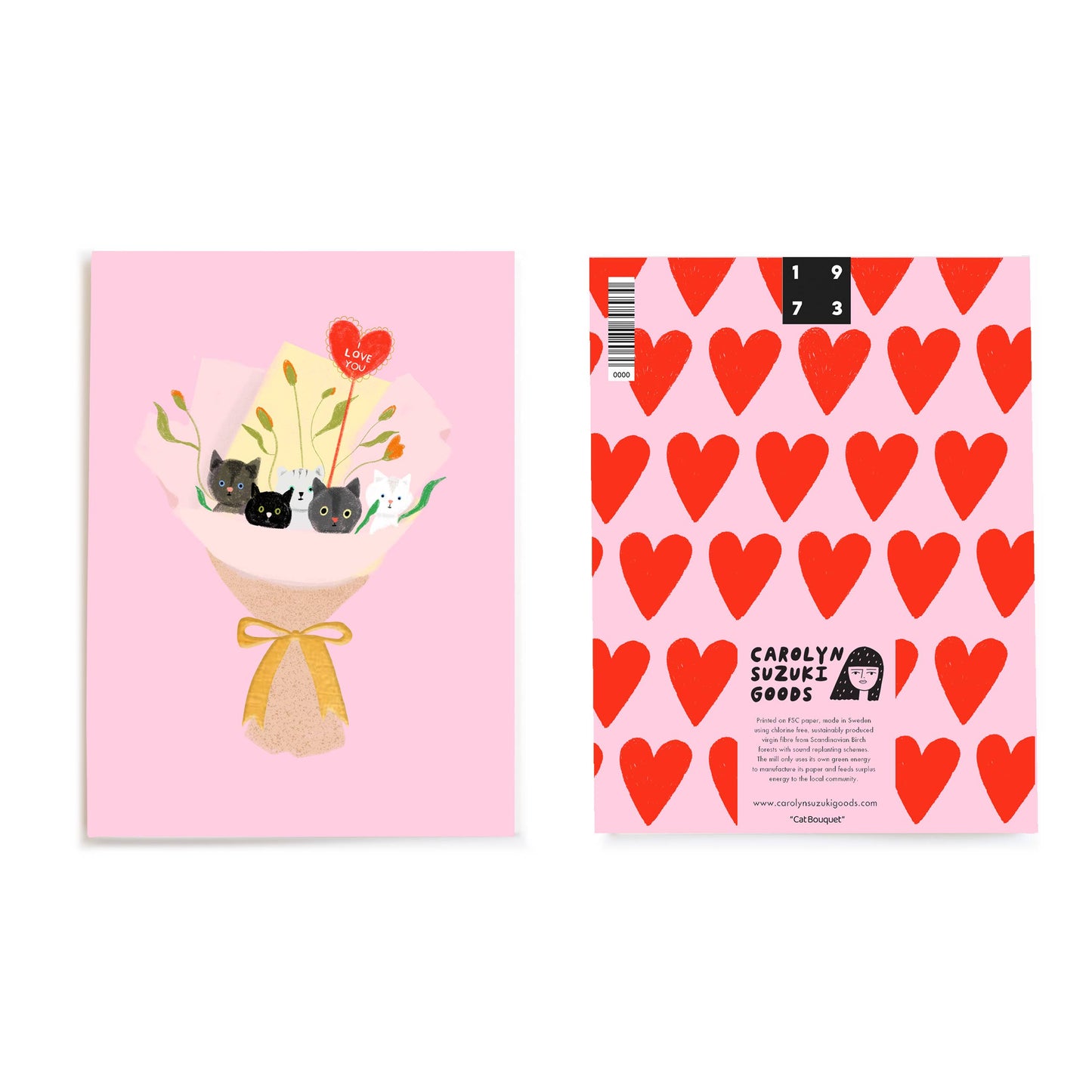 Carolyn Suzuki - CAT BOUQUET - Love Card