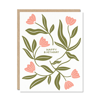 Odd Daughter - Abstract Flowers - Birthday Card