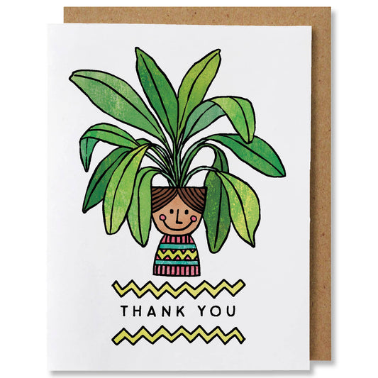 NANU Studio - Thank You Planter - Illustrated Thanks Card Potted Plant