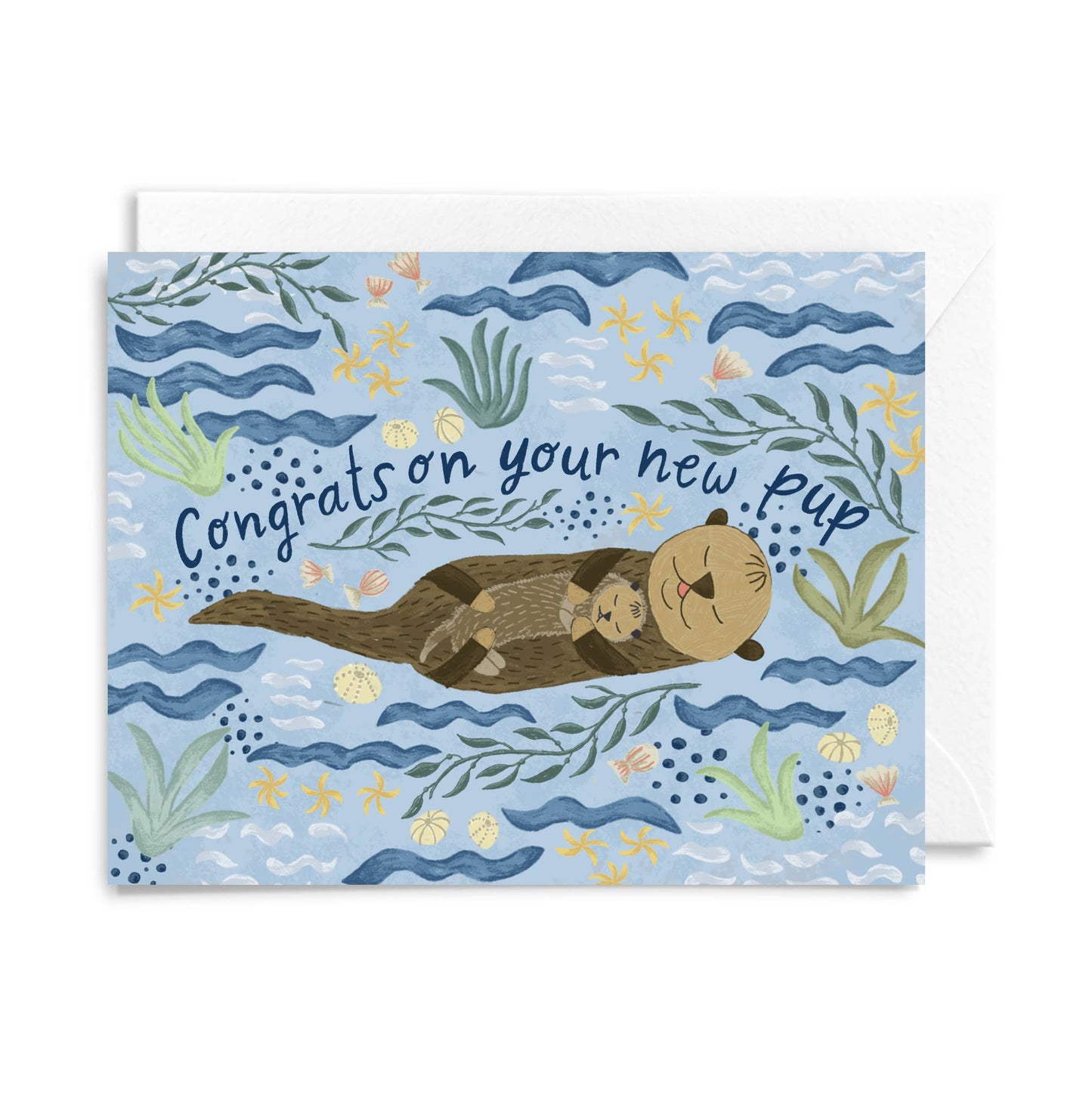 Courtney Beyer - New Baby Otter Greeting Card