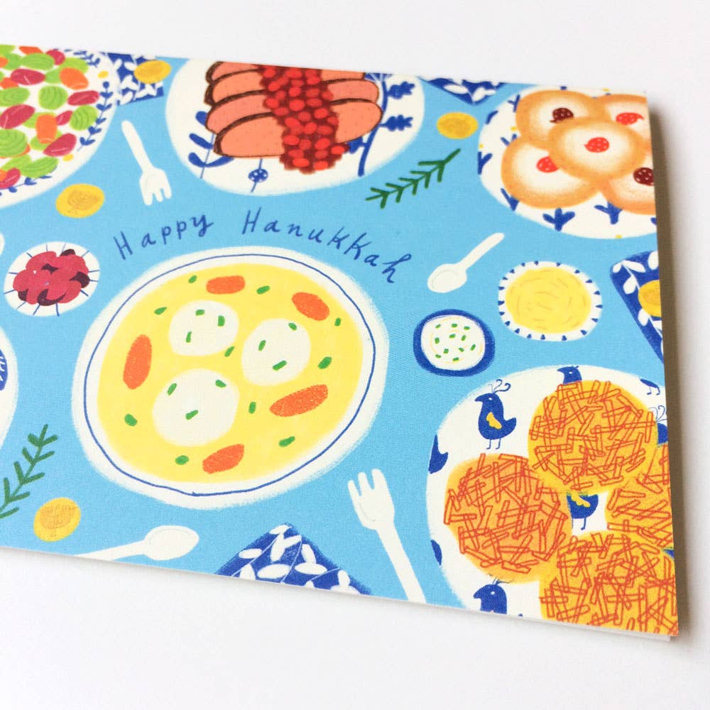 Honeyberry Studios - Hanukkah Dinner Table Greeting Card