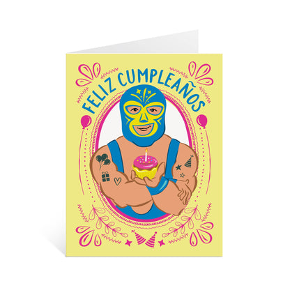 Lucy Loves Paper - Lucha Libre Feliz Cumpleaños, Birthday Card In Spanish (A2)