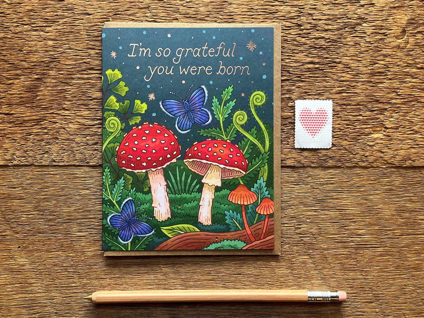 Noteworthy Paper & Press - Mushrooms Birthday Card