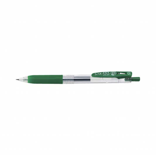 Zebra Sarasa Clip Gel Retractable 0.5mm Pen - Green