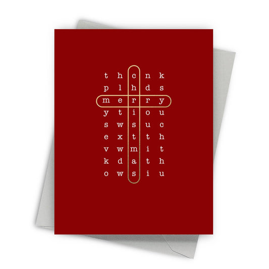 Fine Moments - Christmas Crossword Christmas Greeting Card