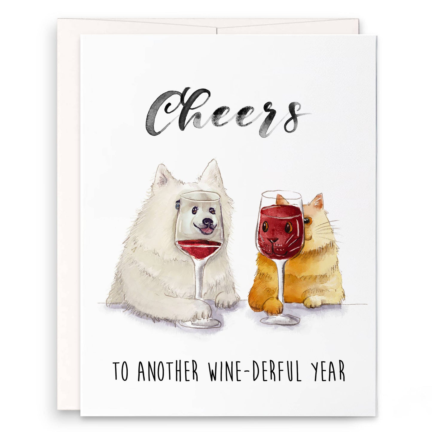 Liyana Studio - Cheers Wine-derful Year - Funny Birthday Card