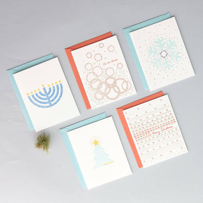 Helen Edna - Hanukkah Menorah Letterpress Card