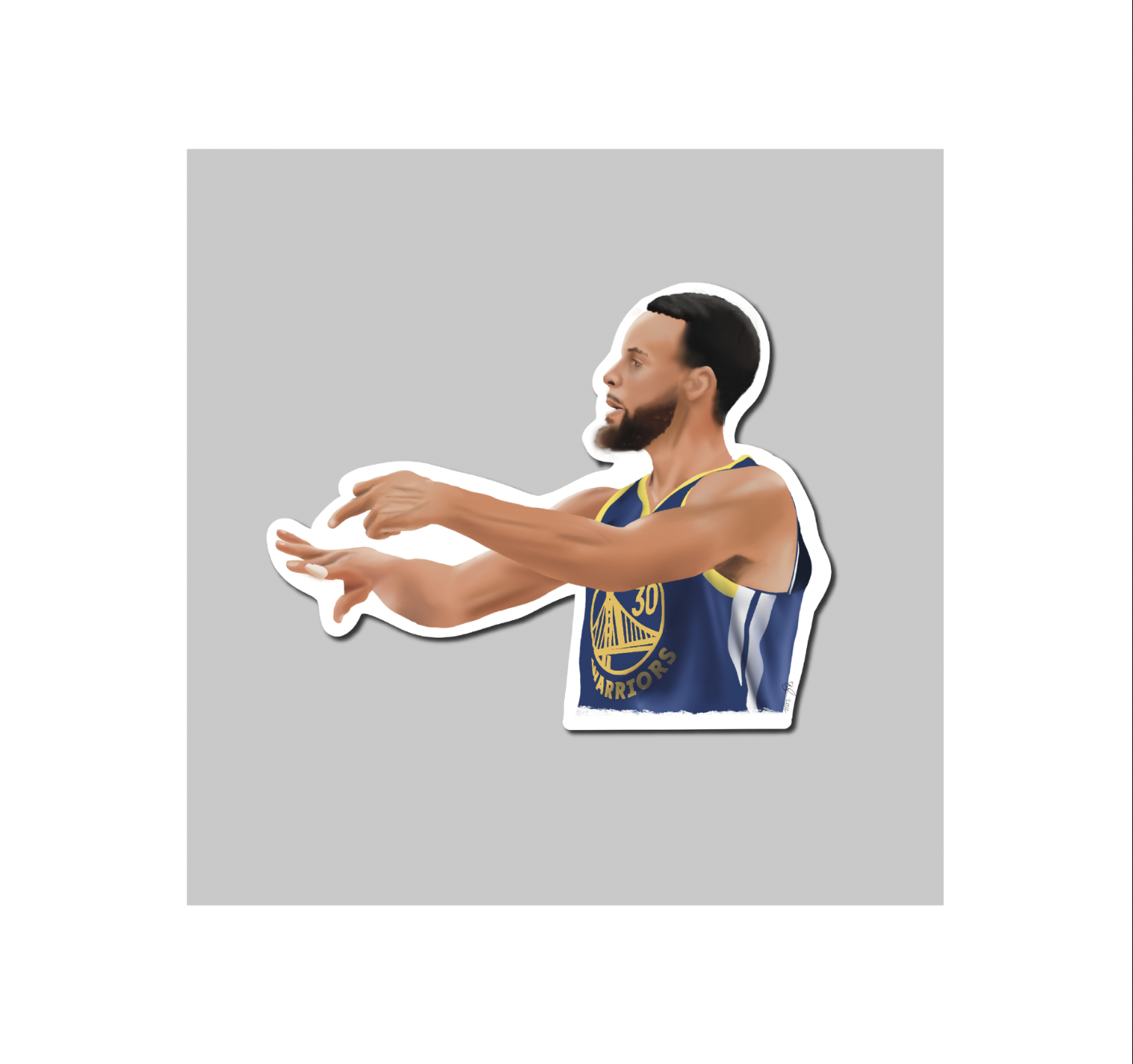 Steph Ring me sticker - Warriors