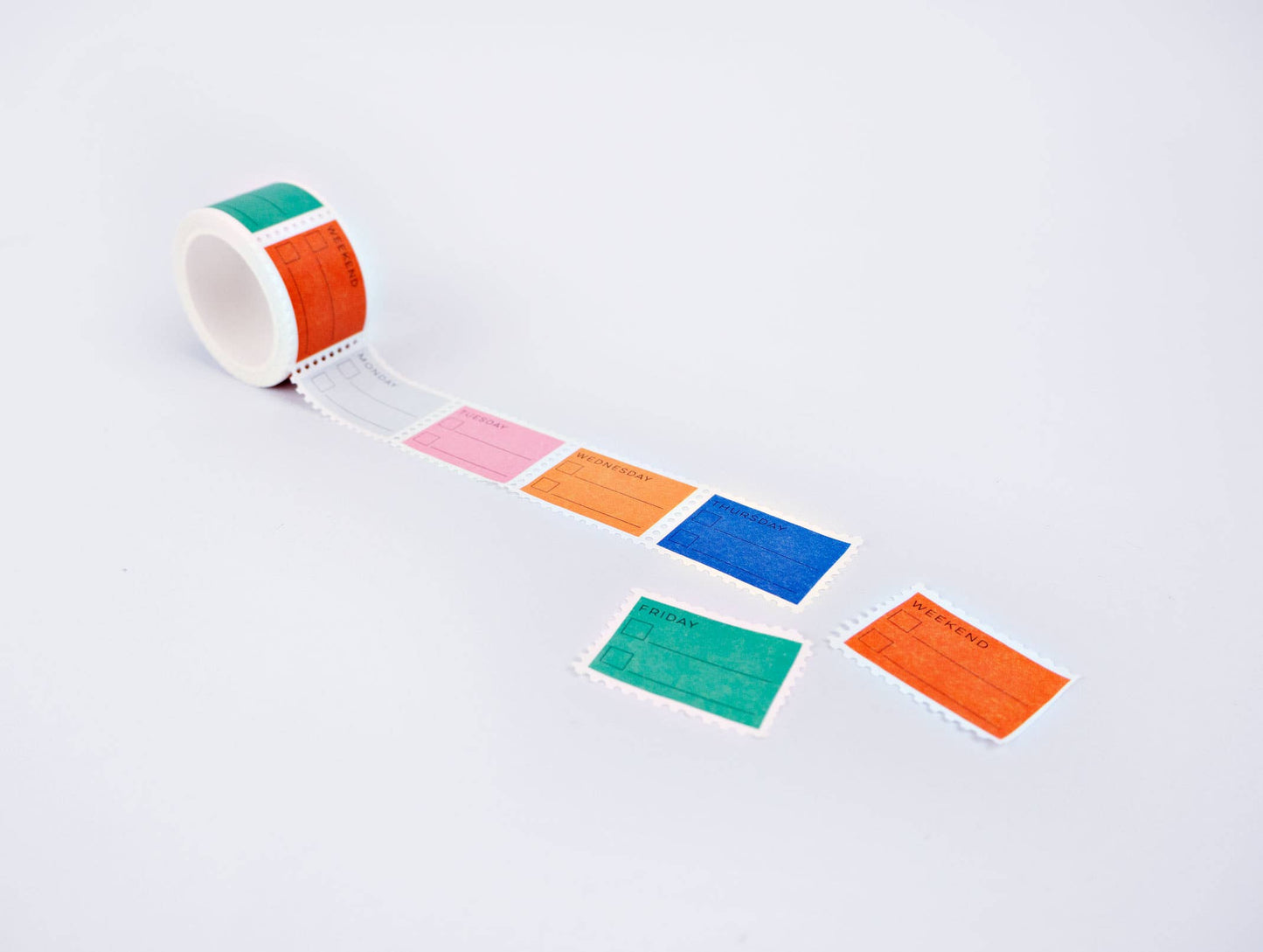 The Completist - Primary Days of the Week To Do Stamp Washi Tape