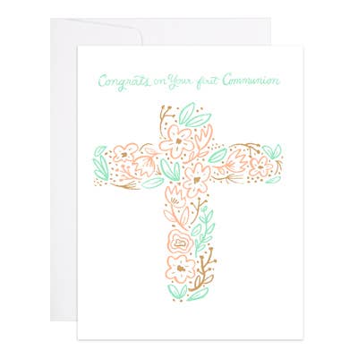 9th Letter Press - Pink First Communion