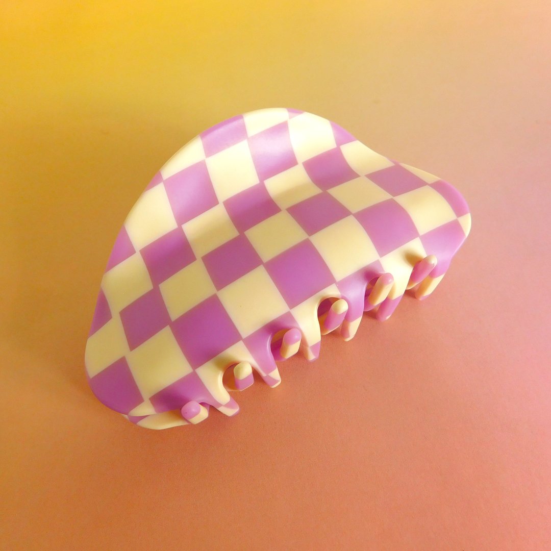 Chunks - Checker Claw - Lavender/White