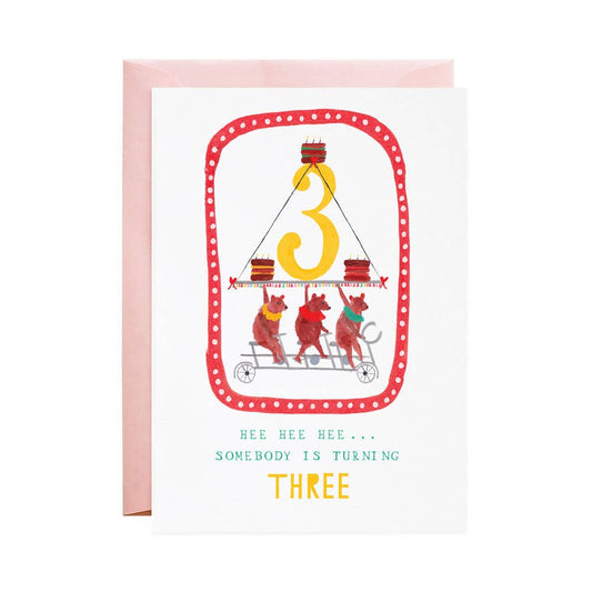 Mr. Boddington's Studio - Three Cycling Bears - Greeting Card