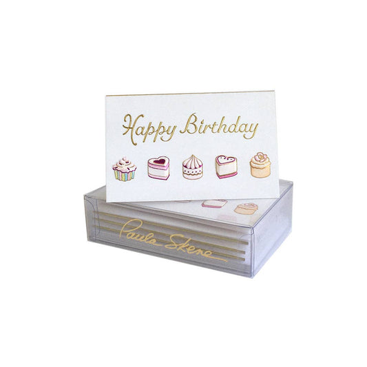 PAULA SKENE DESIGNS - Petit Fours Birthday Enclosure Card: Single Sleeved Card