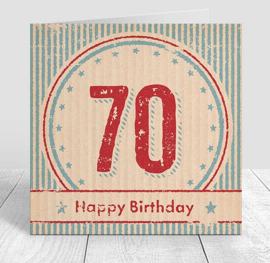 Pennychoo - Matchbook 70th Birthday Card