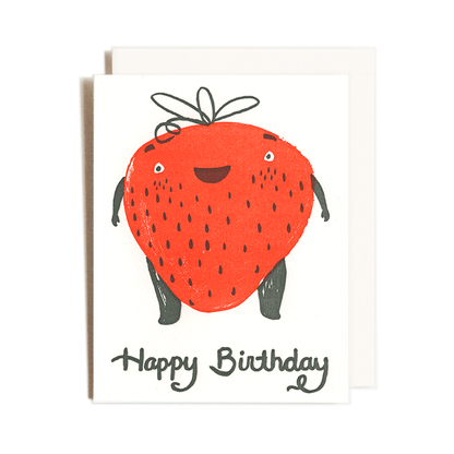 Homework Letterpress - Strawberry Birthday