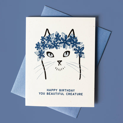 Bromstad Printing Co. - Happy Birthday You Beautiful Creature - Risograph Card