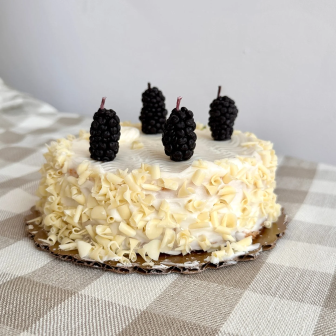 Happy Organics - Beeswax Blackberry Birthday Candles: 5