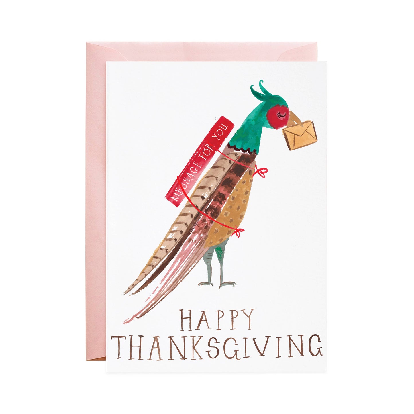 Mr. Boddington's Studio - There is a Pheasant at the Door Thanksgiving Greeting Card