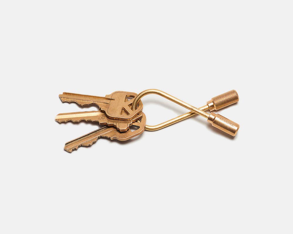 Craighill - Closed Helix Keyring- Brass