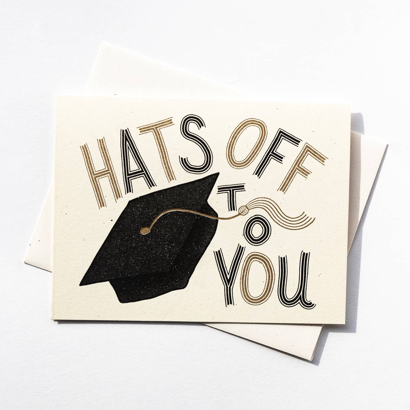 Bromstad Printing Co. - Hats Off To You - Risograph Graduation Card