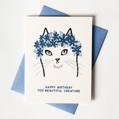 Bromstad Printing Co. - Happy Birthday You Beautiful Creature - Risograph Card