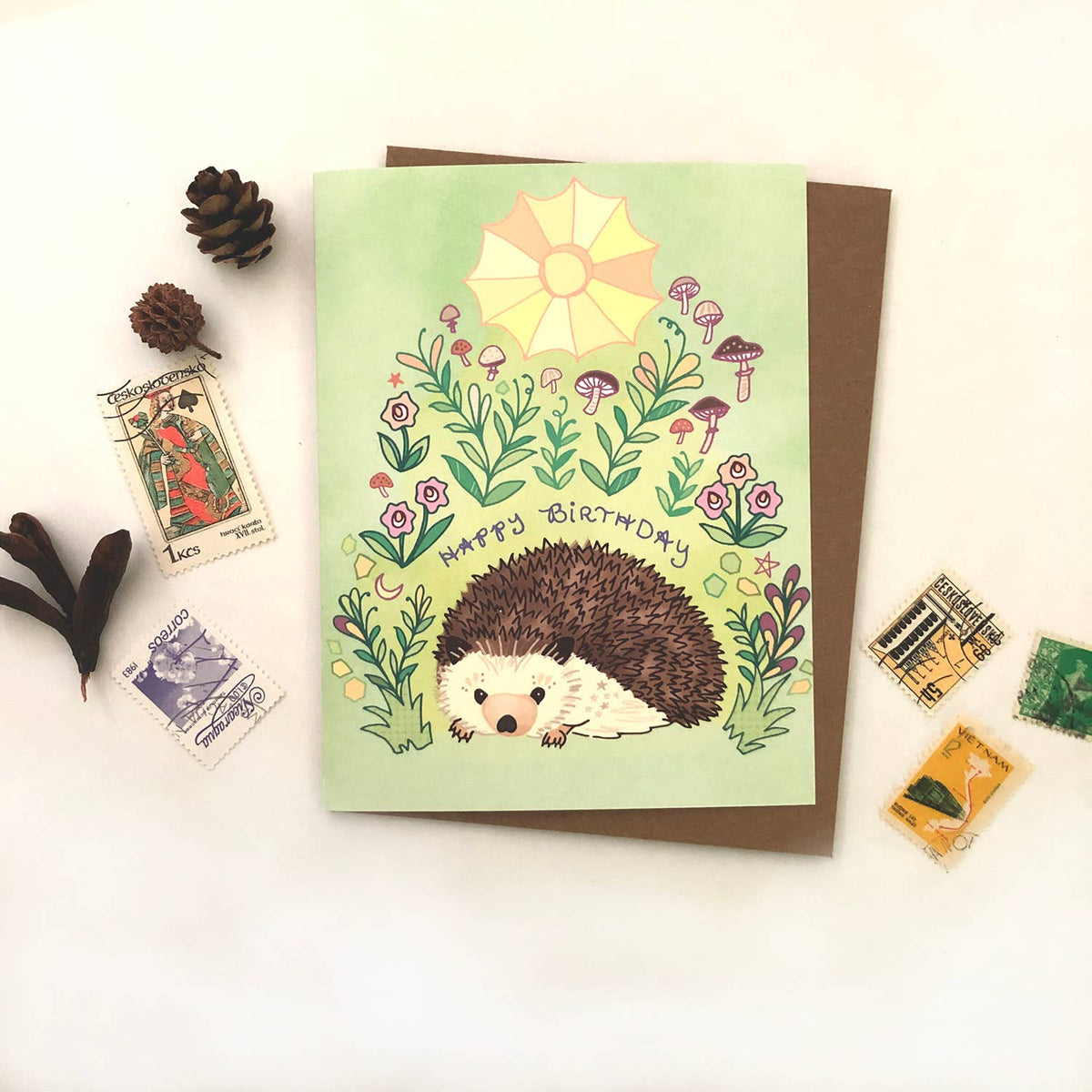 Cynla - Hedgehog birthday card