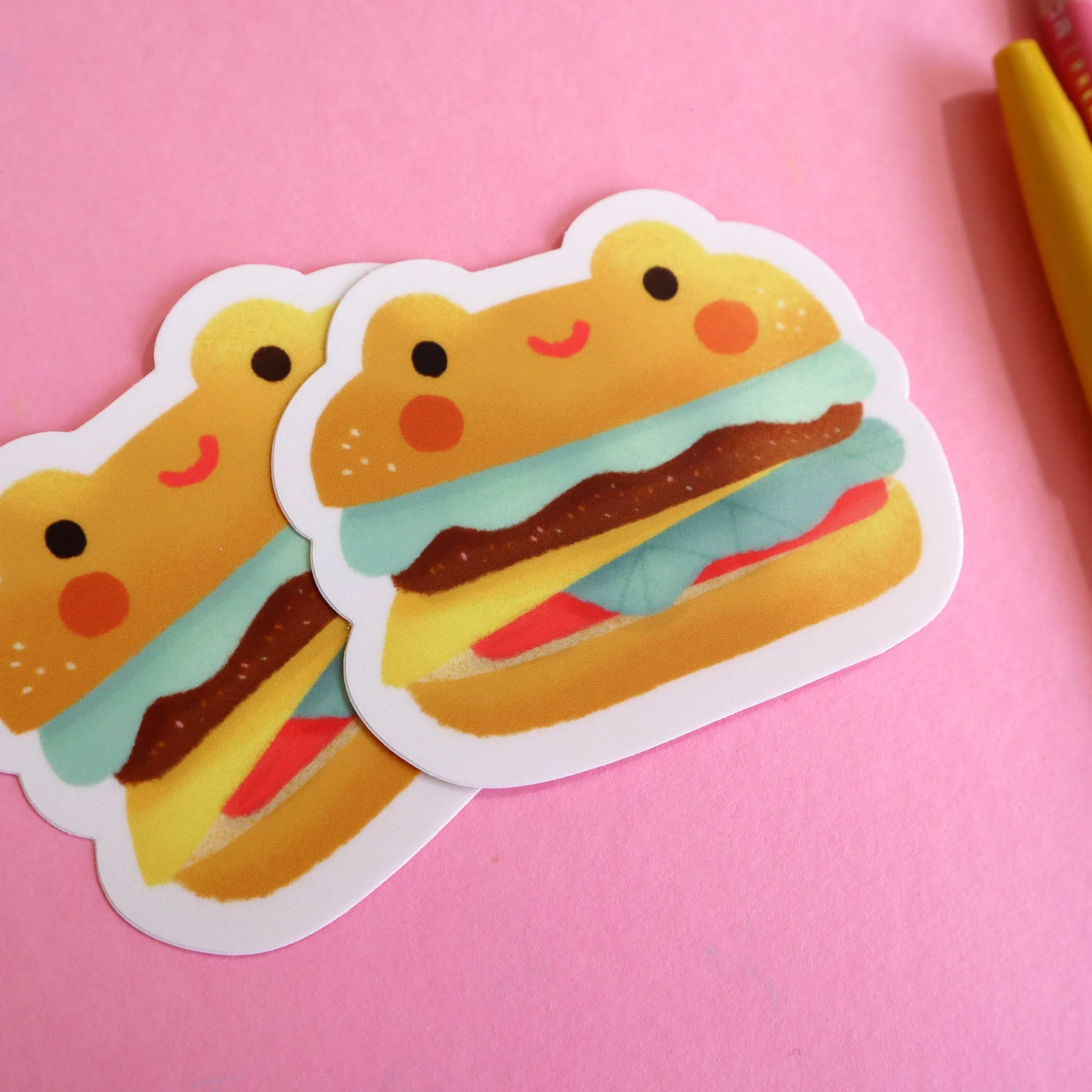 Yay! It's Vica - Froggy Burger Sticker