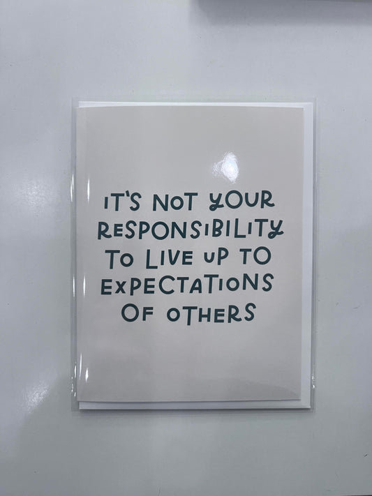 Just Follow Your Art - It's Not Your Responsibility