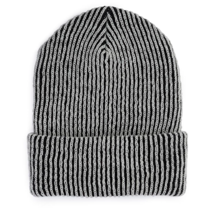 Verloop - Simple Rib Hat - Black White