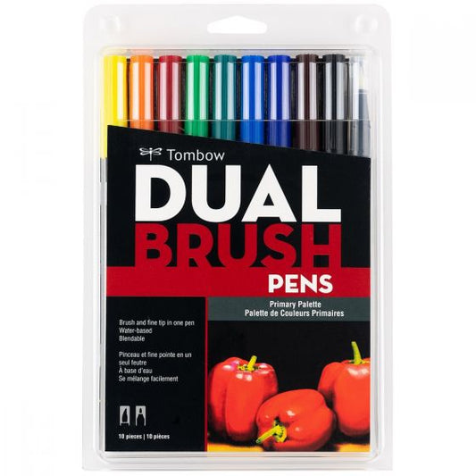 Tombow Dual Brush Pen Colors - Primary Palette