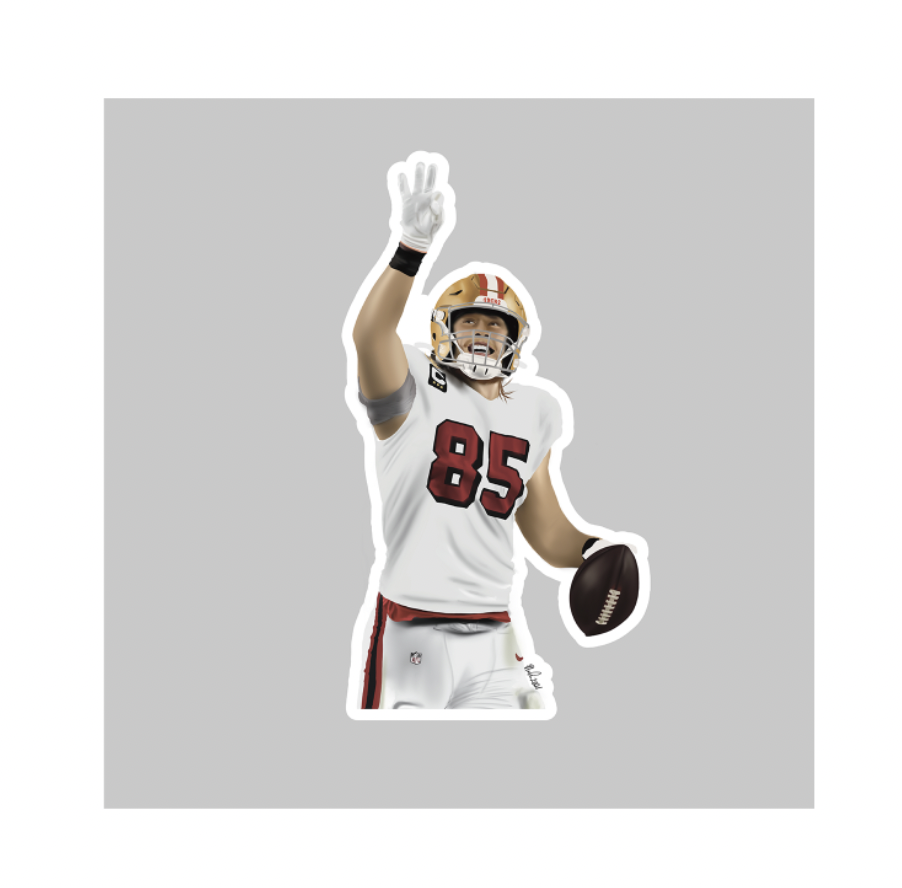 George Kittle 49ers Sticker