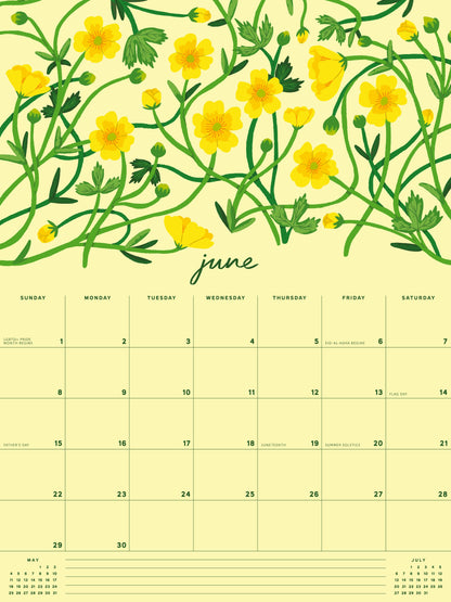 Smudge Ink - 2025 Flourish Wall Calendar