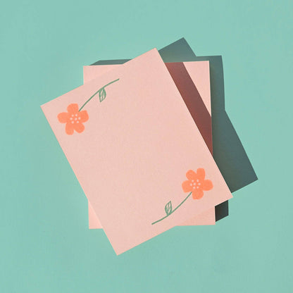 Bromstad Printing Co. - Flower Pair - Risograph Notepad