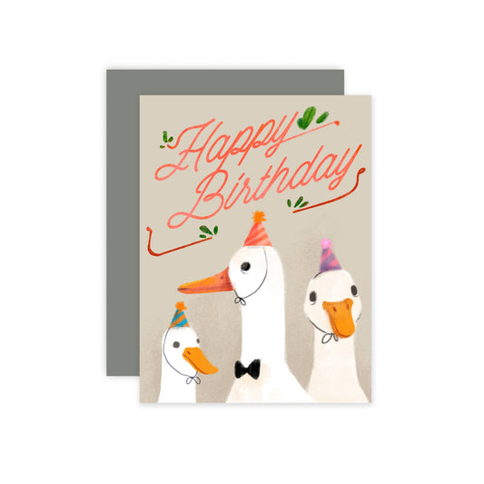 The Little Red House - Duck Birthday Card