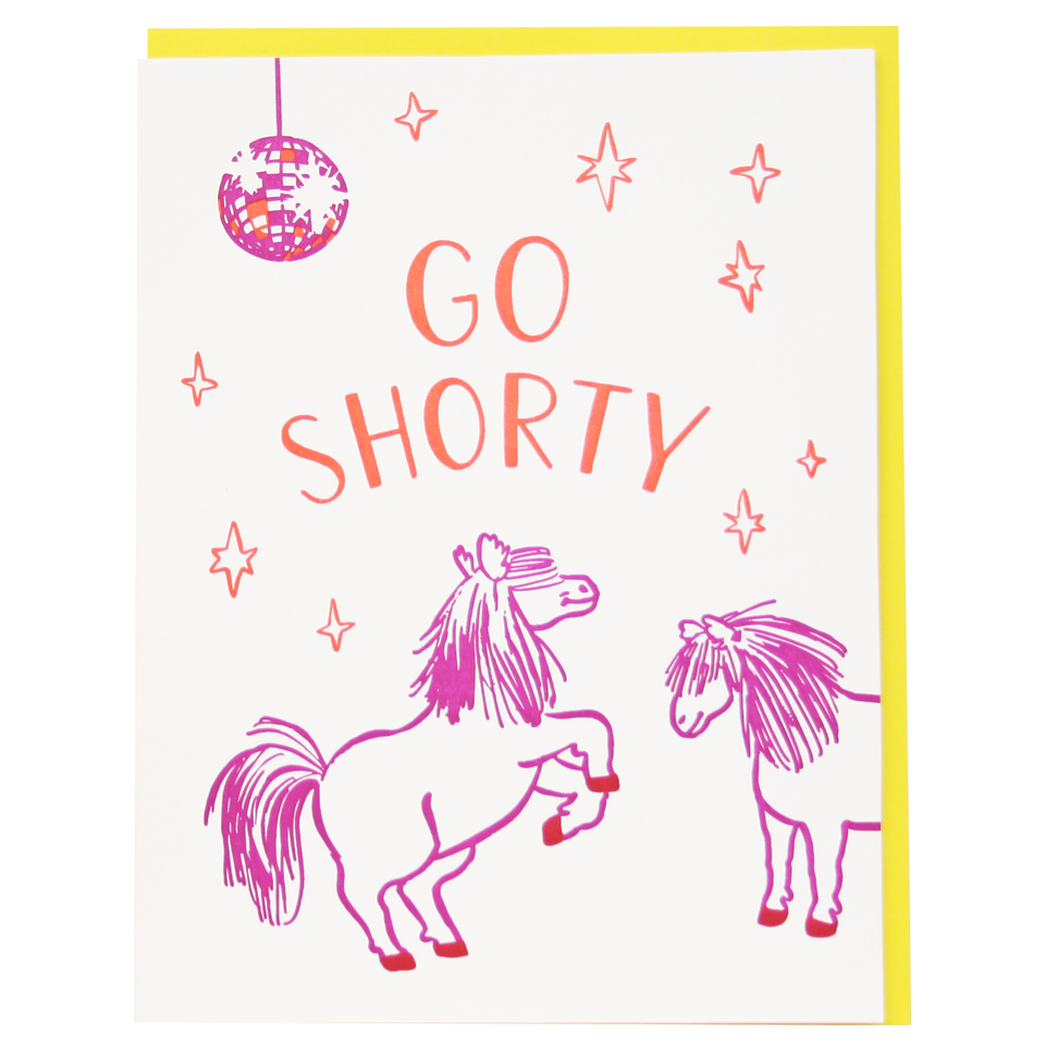 Smudge Ink - Dancing Ponies Birthday Card