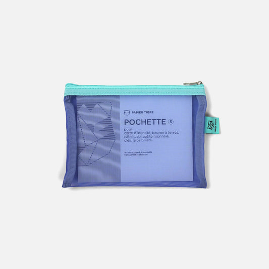 Papier Tigre - Mesh Pocket - Small AQUA