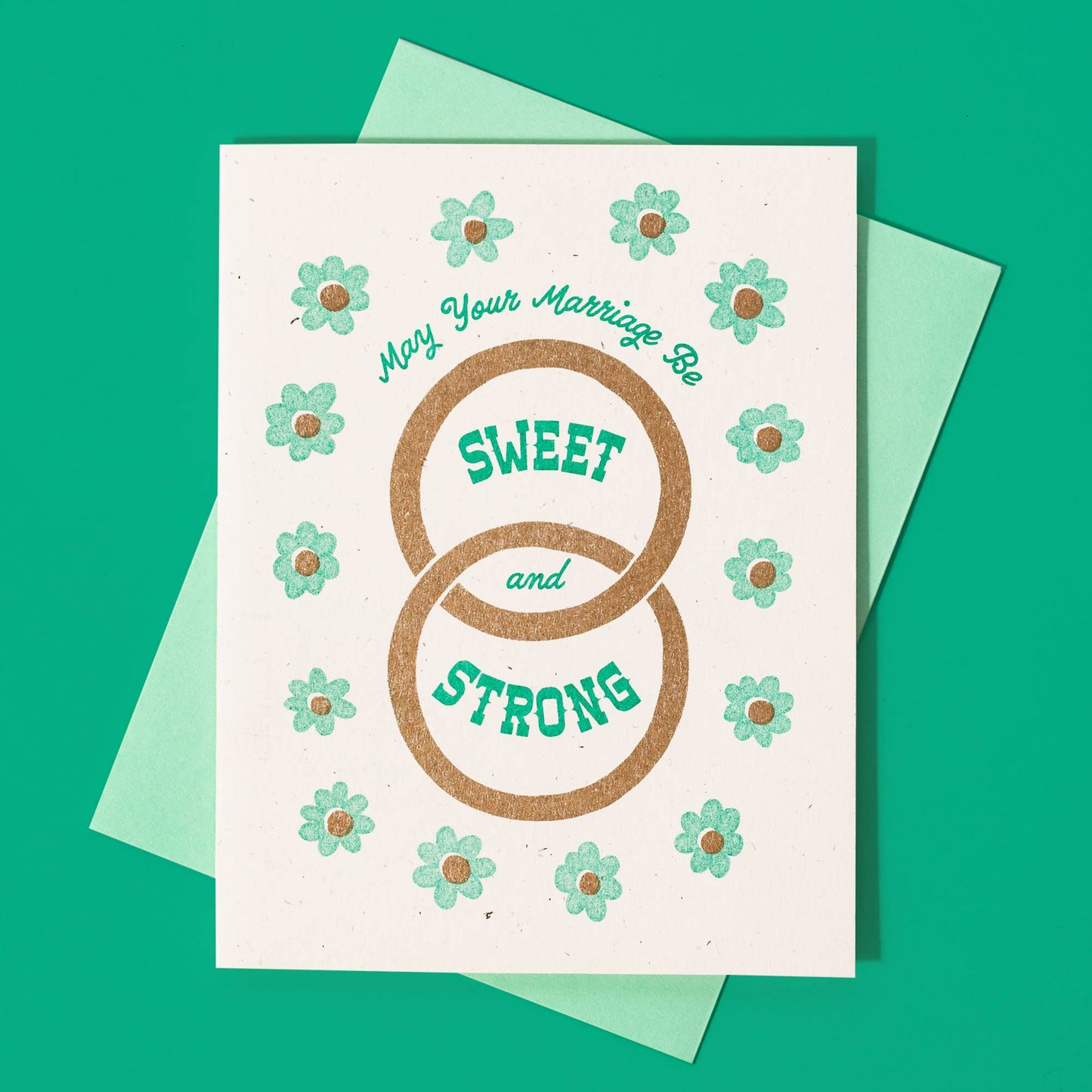 Bromstad Printing - Sweet & Strong Marriage - Risograph Greeting Card