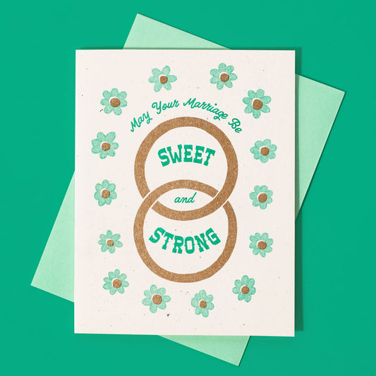 Bromstad Printing - Sweet & Strong Marriage - Risograph Greeting Card