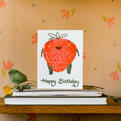 Homework Letterpress - Strawberry Birthday