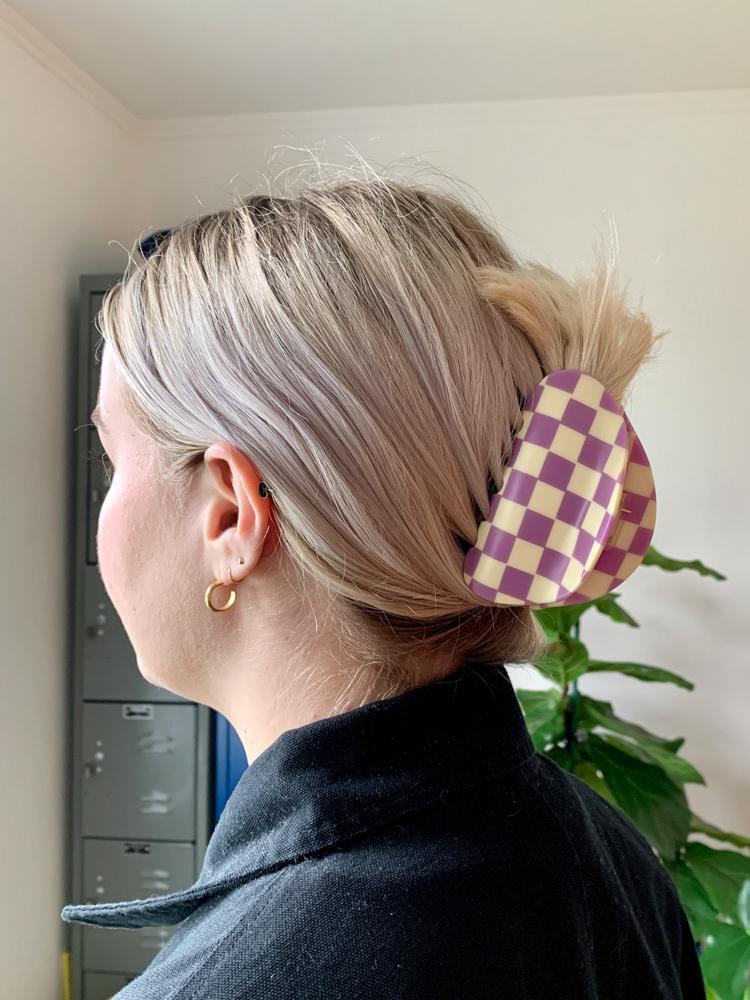 Chunks - Checker Claw - Lavender/White