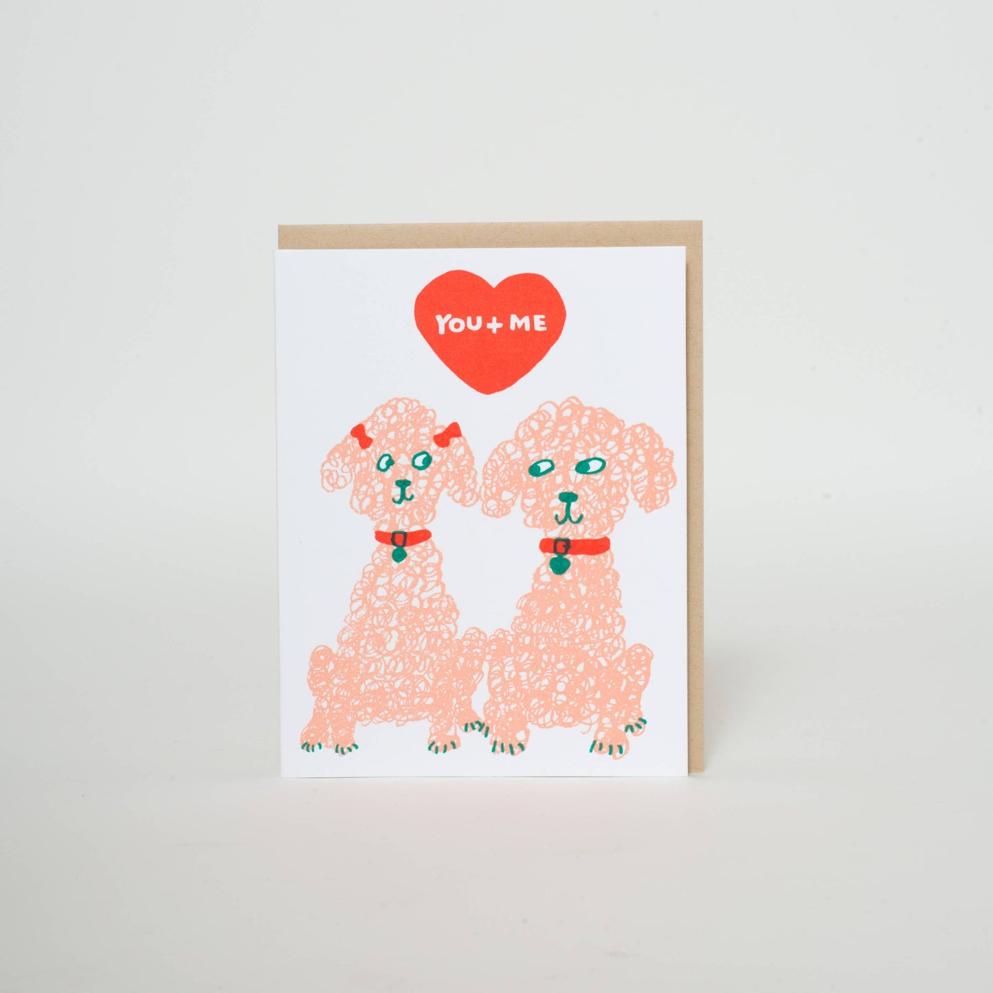 Egg Press - Poodles Love Letterpress Greeting Card