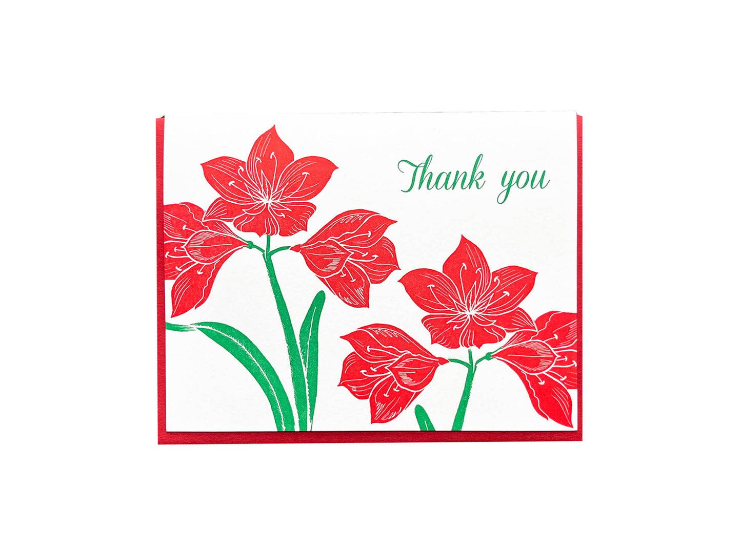 Noteworthy Paper - Amaryllis Thank You Card