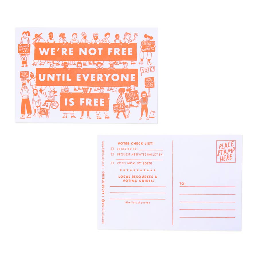 Hello Lucky - America For All Postcard Set of 10